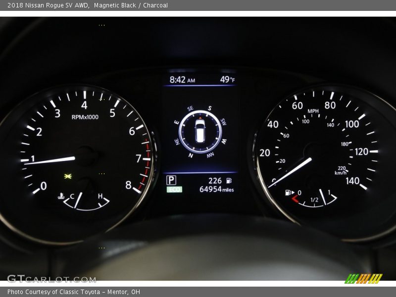 Magnetic Black / Charcoal 2018 Nissan Rogue SV AWD