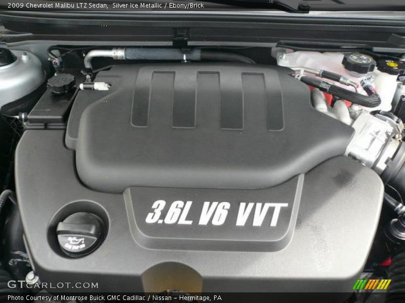 Silver Ice Metallic / Ebony/Brick 2009 Chevrolet Malibu LTZ Sedan