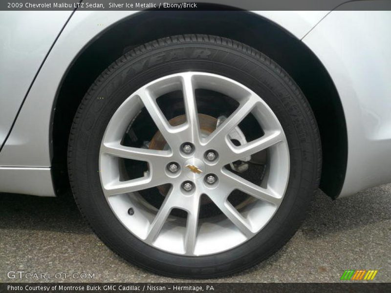 Silver Ice Metallic / Ebony/Brick 2009 Chevrolet Malibu LTZ Sedan