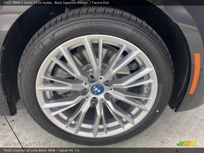 Black Sapphire Metallic / Tacora Red 2023 BMW 3 Series 330e Sedan