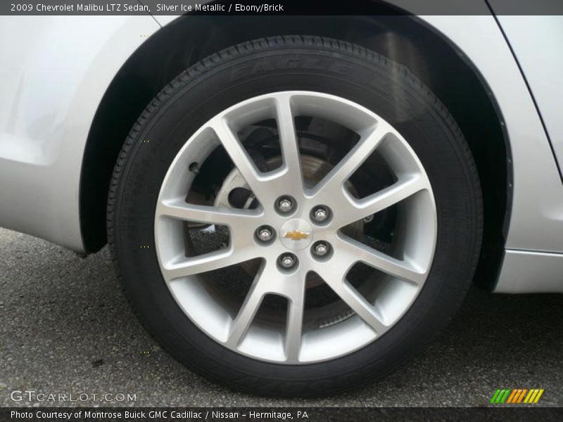 Silver Ice Metallic / Ebony/Brick 2009 Chevrolet Malibu LTZ Sedan