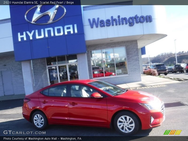 Scarlet Red Pearl / Beige 2020 Hyundai Elantra SE
