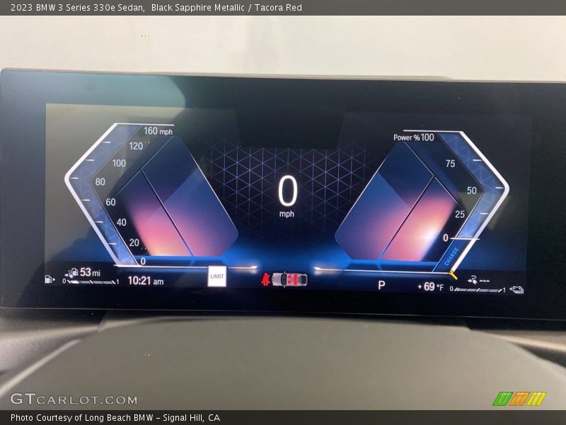 Black Sapphire Metallic / Tacora Red 2023 BMW 3 Series 330e Sedan