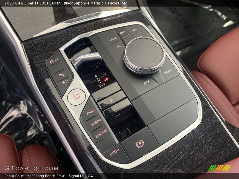 Black Sapphire Metallic / Tacora Red 2023 BMW 3 Series 330e Sedan