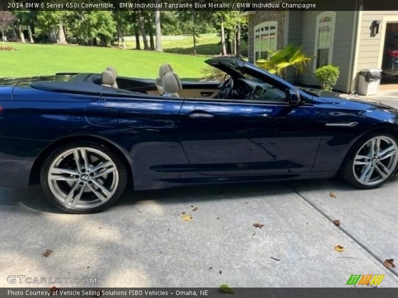 BMW Individual Tanzanite Blue Metallic / BMW Individual Champagne 2014 BMW 6 Series 650i Convertible