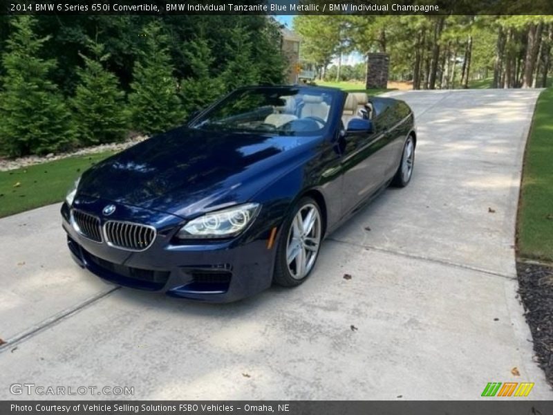 BMW Individual Tanzanite Blue Metallic / BMW Individual Champagne 2014 BMW 6 Series 650i Convertible