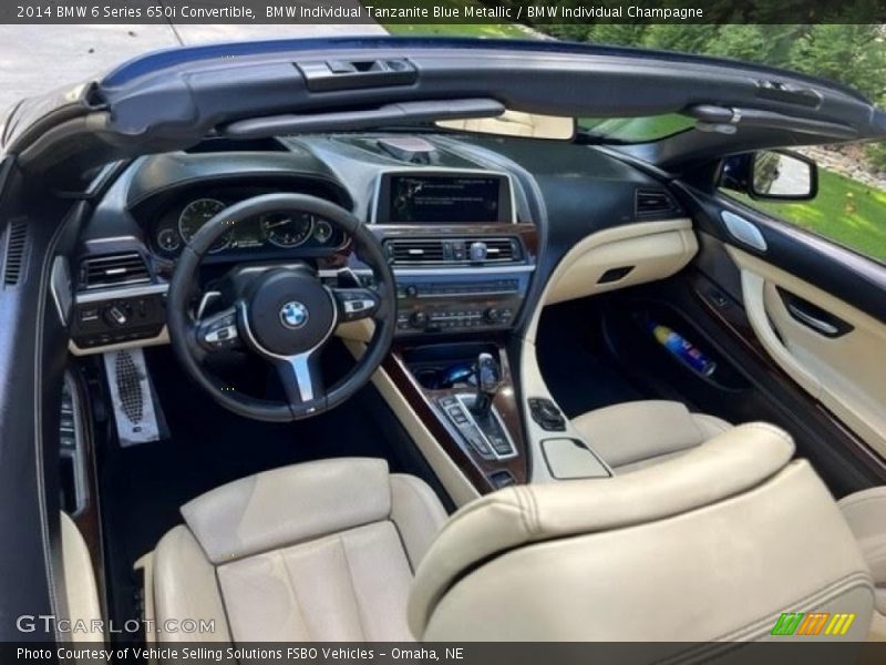  2014 6 Series 650i Convertible BMW Individual Champagne Interior