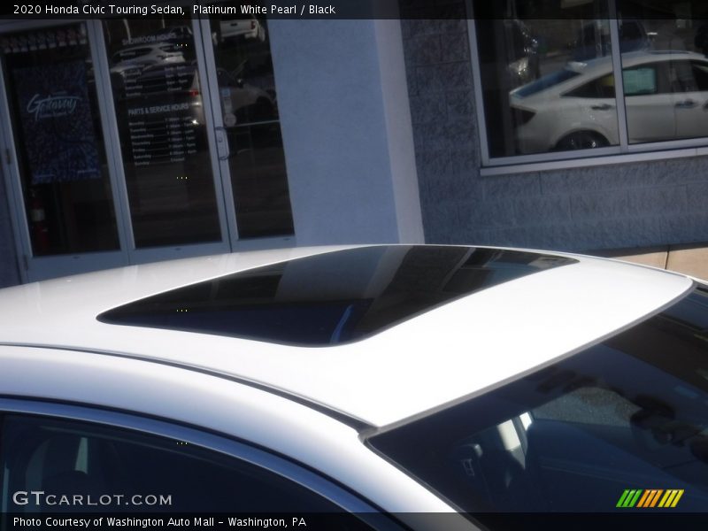 Platinum White Pearl / Black 2020 Honda Civic Touring Sedan