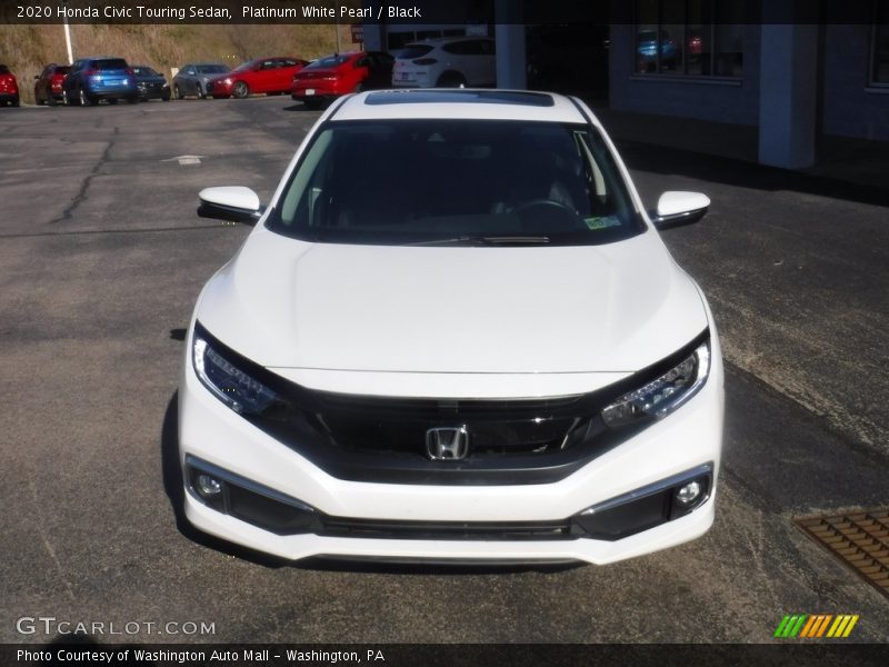 Platinum White Pearl / Black 2020 Honda Civic Touring Sedan