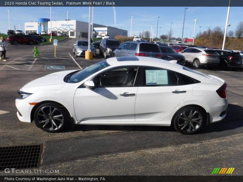 Platinum White Pearl / Black 2020 Honda Civic Touring Sedan