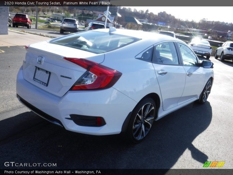 Platinum White Pearl / Black 2020 Honda Civic Touring Sedan