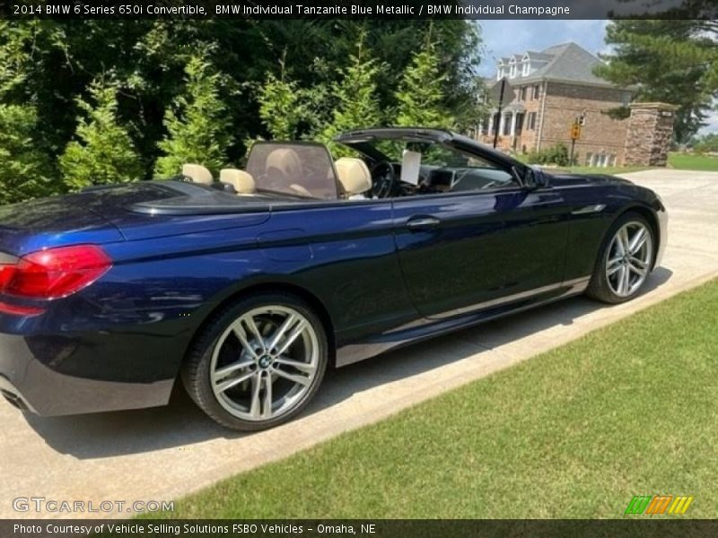 BMW Individual Tanzanite Blue Metallic / BMW Individual Champagne 2014 BMW 6 Series 650i Convertible