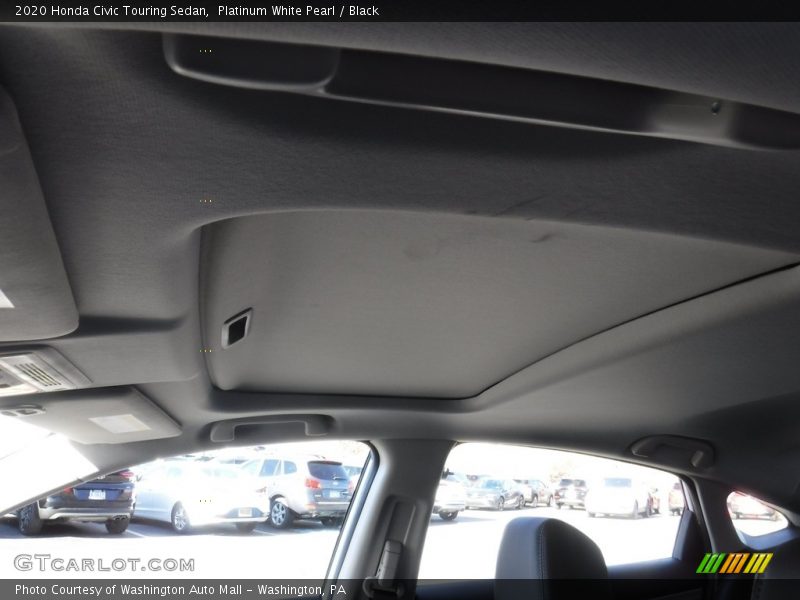 Platinum White Pearl / Black 2020 Honda Civic Touring Sedan