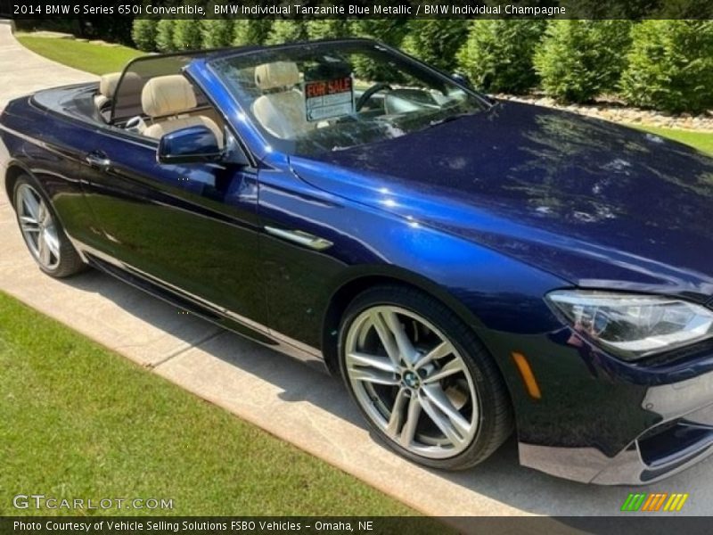 BMW Individual Tanzanite Blue Metallic / BMW Individual Champagne 2014 BMW 6 Series 650i Convertible