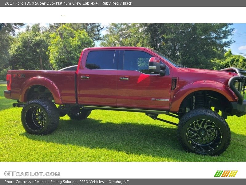 Ruby Red / Black 2017 Ford F350 Super Duty Platinum Crew Cab 4x4