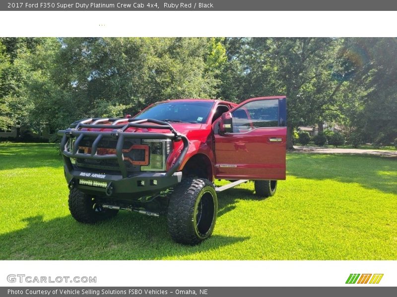 Ruby Red / Black 2017 Ford F350 Super Duty Platinum Crew Cab 4x4