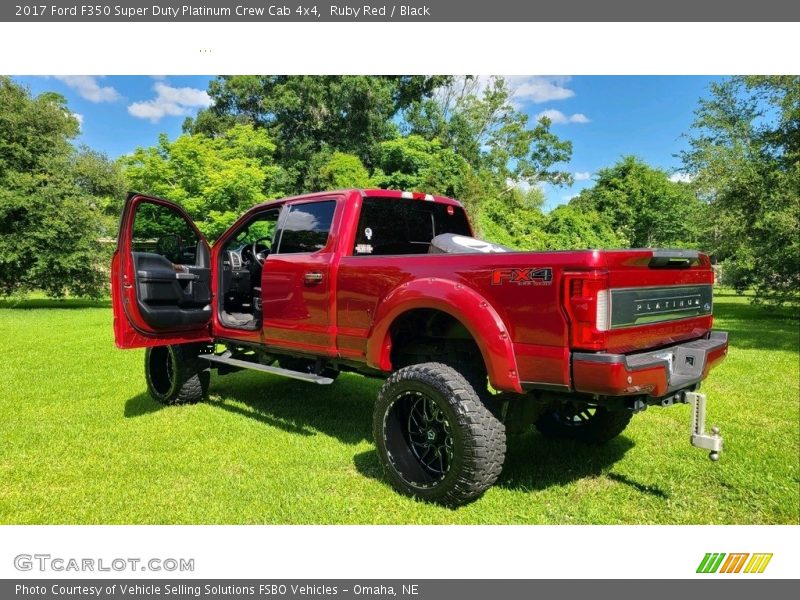 Ruby Red / Black 2017 Ford F350 Super Duty Platinum Crew Cab 4x4