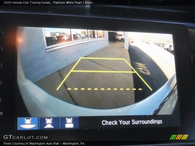 Platinum White Pearl / Black 2020 Honda Civic Touring Sedan