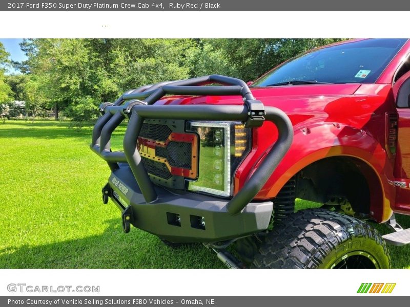 Ruby Red / Black 2017 Ford F350 Super Duty Platinum Crew Cab 4x4