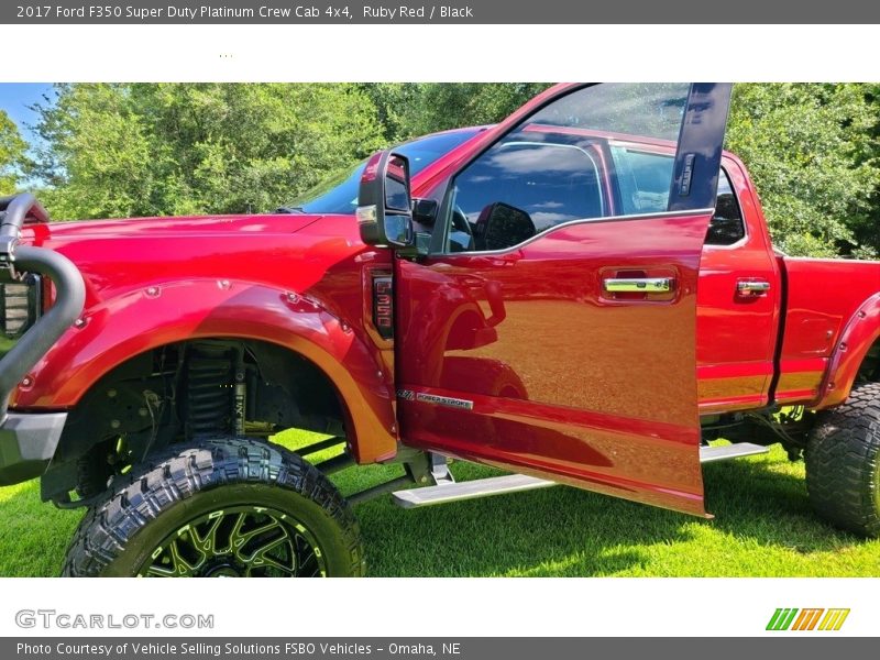 Ruby Red / Black 2017 Ford F350 Super Duty Platinum Crew Cab 4x4
