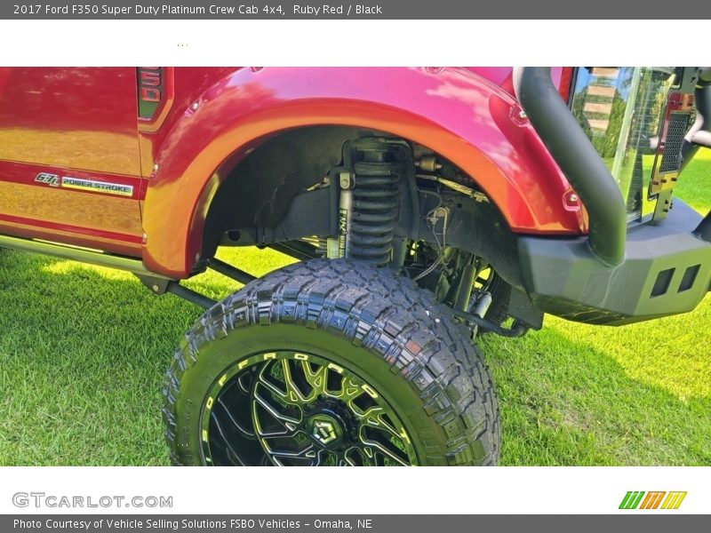 Ruby Red / Black 2017 Ford F350 Super Duty Platinum Crew Cab 4x4