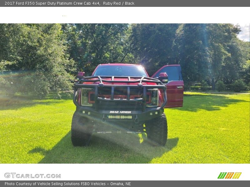 Ruby Red / Black 2017 Ford F350 Super Duty Platinum Crew Cab 4x4