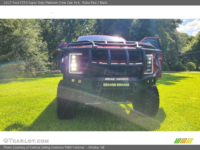 Ruby Red / Black 2017 Ford F350 Super Duty Platinum Crew Cab 4x4