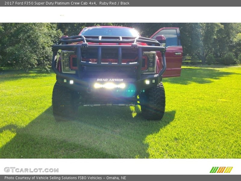 Ruby Red / Black 2017 Ford F350 Super Duty Platinum Crew Cab 4x4