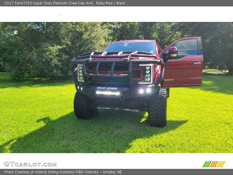 Ruby Red / Black 2017 Ford F350 Super Duty Platinum Crew Cab 4x4