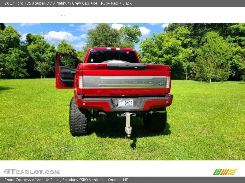 Ruby Red / Black 2017 Ford F350 Super Duty Platinum Crew Cab 4x4