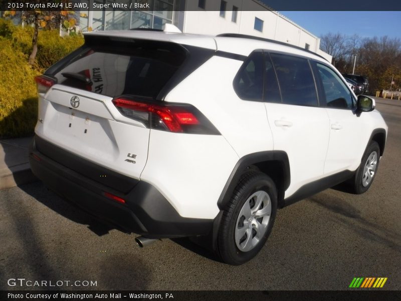 Super White / Black 2019 Toyota RAV4 LE AWD