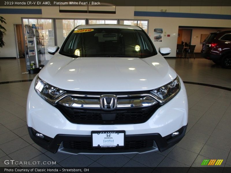 Platinum White Pearl / Black 2019 Honda CR-V EX AWD