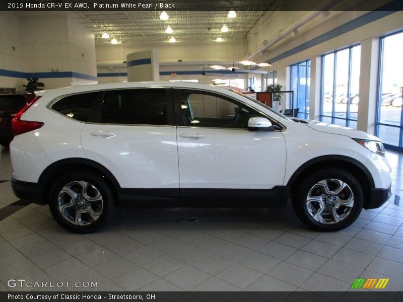 Platinum White Pearl / Black 2019 Honda CR-V EX AWD