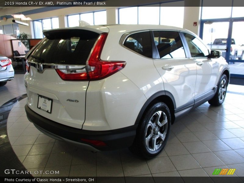 Platinum White Pearl / Black 2019 Honda CR-V EX AWD