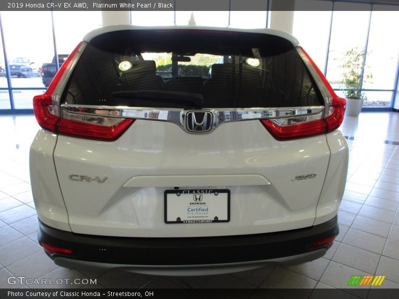 Platinum White Pearl / Black 2019 Honda CR-V EX AWD