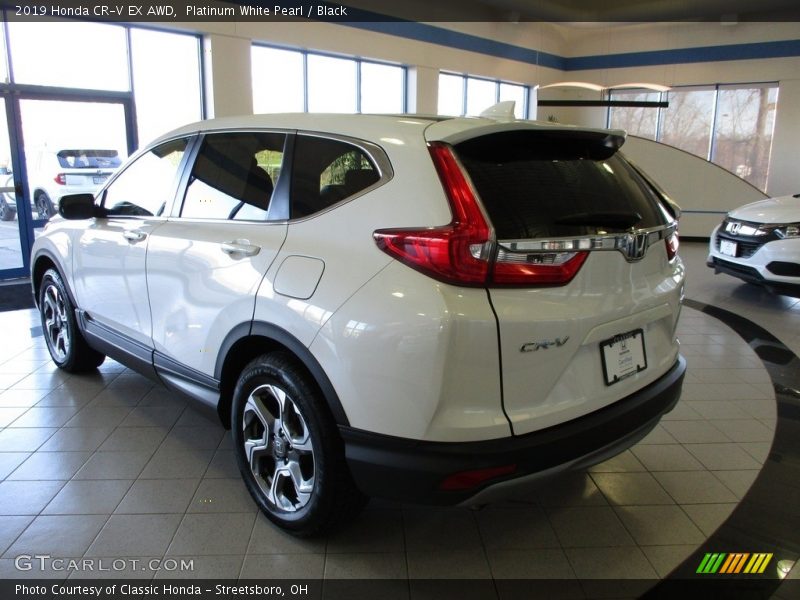 Platinum White Pearl / Black 2019 Honda CR-V EX AWD