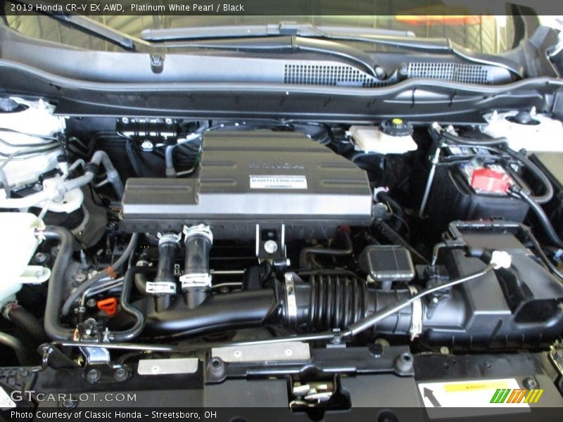 Platinum White Pearl / Black 2019 Honda CR-V EX AWD