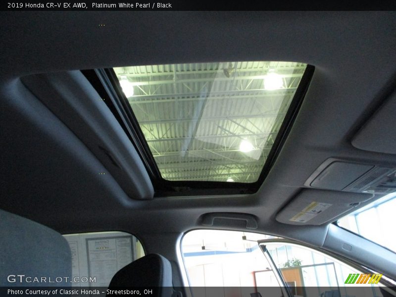 Platinum White Pearl / Black 2019 Honda CR-V EX AWD