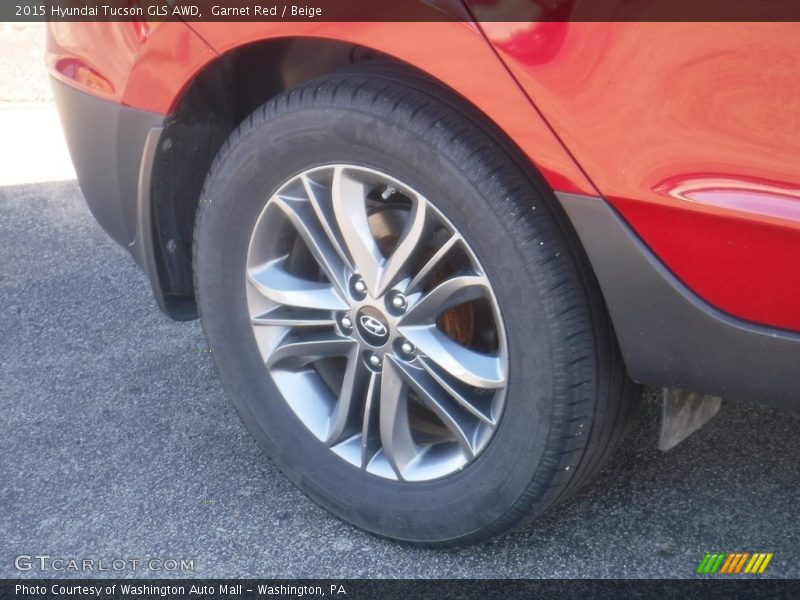 Garnet Red / Beige 2015 Hyundai Tucson GLS AWD