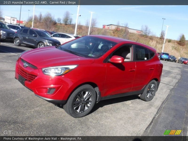 Garnet Red / Beige 2015 Hyundai Tucson GLS AWD