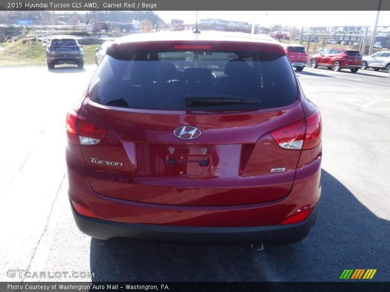 Garnet Red / Beige 2015 Hyundai Tucson GLS AWD