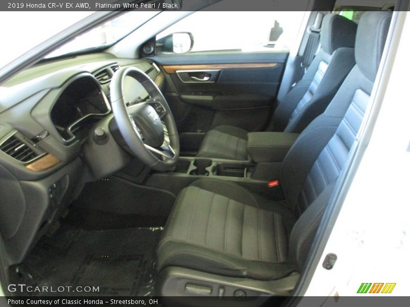 Platinum White Pearl / Black 2019 Honda CR-V EX AWD