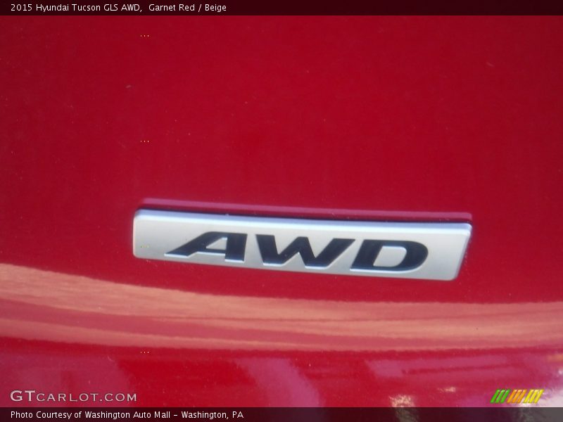 Garnet Red / Beige 2015 Hyundai Tucson GLS AWD