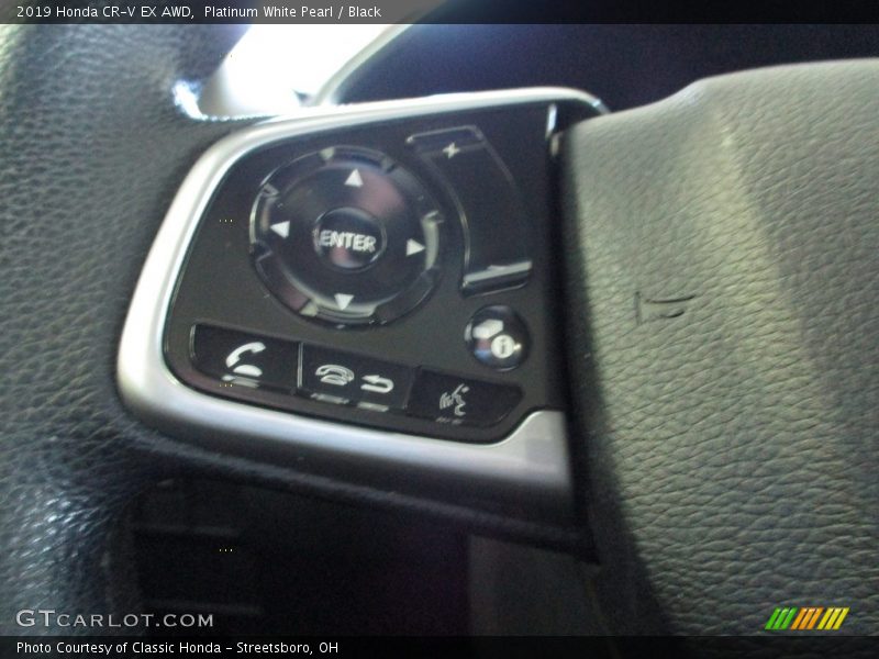 Platinum White Pearl / Black 2019 Honda CR-V EX AWD