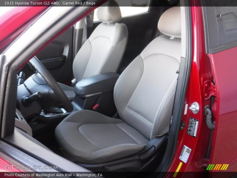 Garnet Red / Beige 2015 Hyundai Tucson GLS AWD