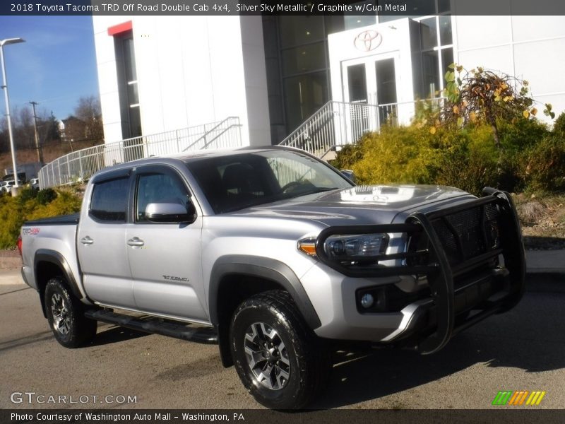 Silver Sky Metallic / Graphite w/Gun Metal 2018 Toyota Tacoma TRD Off Road Double Cab 4x4