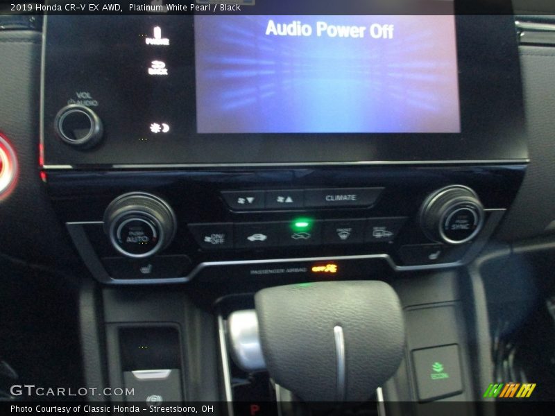Platinum White Pearl / Black 2019 Honda CR-V EX AWD