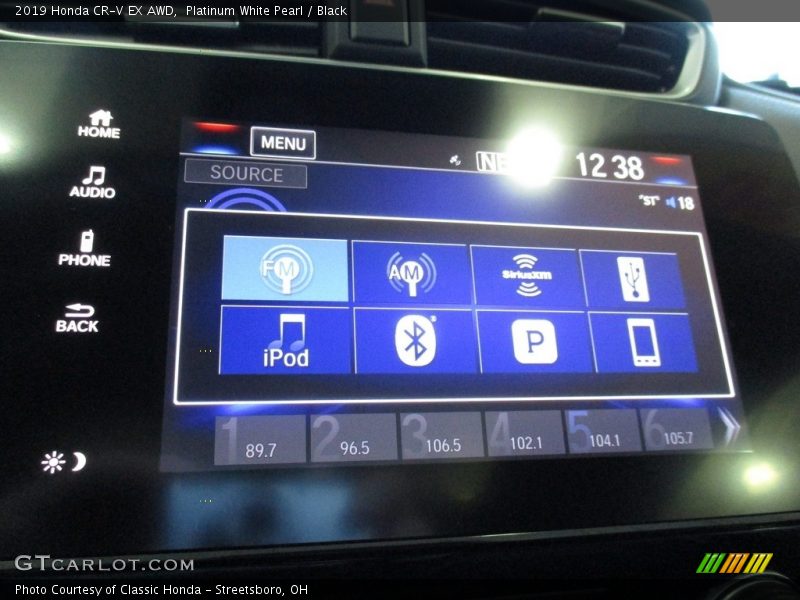 Platinum White Pearl / Black 2019 Honda CR-V EX AWD