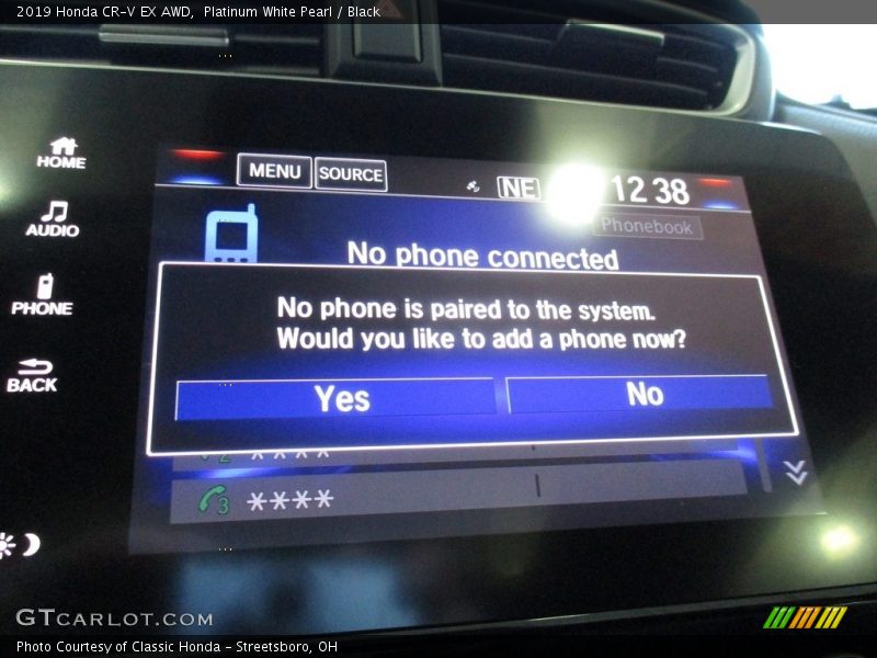 Platinum White Pearl / Black 2019 Honda CR-V EX AWD