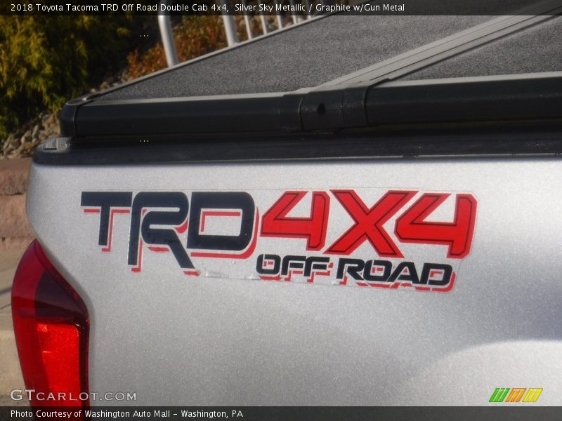 Silver Sky Metallic / Graphite w/Gun Metal 2018 Toyota Tacoma TRD Off Road Double Cab 4x4